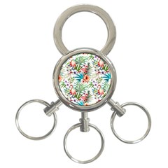 Tropical Flamingos 3-ring Key Chain by goljakoff