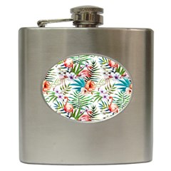 Tropical Flamingos Hip Flask (6 Oz) by goljakoff