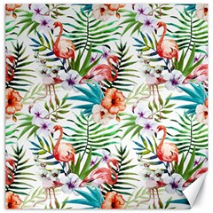 Tropical Flamingos Canvas 12  X 12  by goljakoff