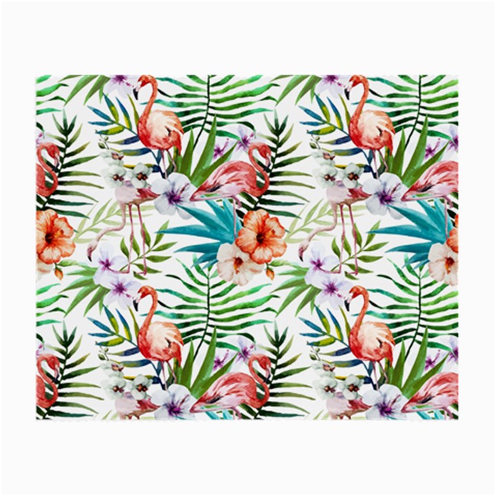 Tropical flamingos Small Glasses Cloth (2 Sides)