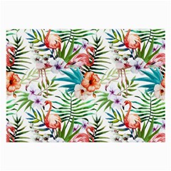 Tropical Flamingos Large Glasses Cloth by goljakoff