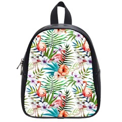 Tropical Flamingos School Bag (small) by goljakoff