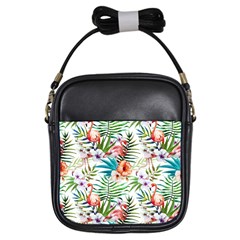 Tropical Flamingos Girls Sling Bag by goljakoff