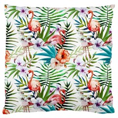 Tropical Flamingos Large Cushion Case (two Sides) by goljakoff