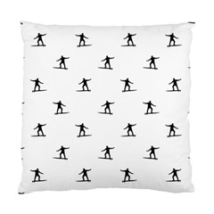 Black And White Surfing Motif Graphic Print Pattern Standard Cushion Case (two Sides) by dflcprintsclothing