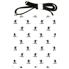 Black And White Surfing Motif Graphic Print Pattern Shoulder Sling Bag