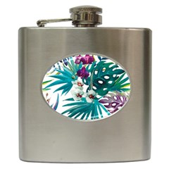 Tropical Flowers Hip Flask (6 Oz) by goljakoff