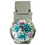 Tropical flowers Money Clip Watches Front