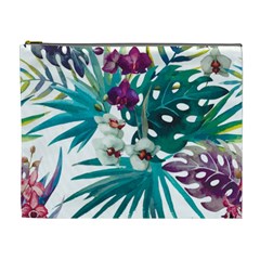 Tropical Flowers Cosmetic Bag (xl) by goljakoff