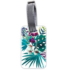 Tropical Flowers Luggage Tag (two Sides) by goljakoff