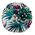 Tropical flowers Large 18  Premium Round Cushions Front