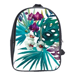 Tropical Flowers School Bag (xl) by goljakoff