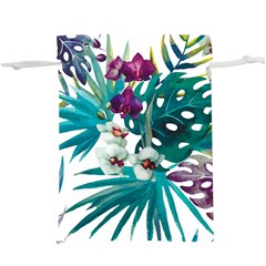 Tropical Flowers  Lightweight Drawstring Pouch (xl) by goljakoff