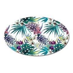 Tropical Flowers Oval Magnet by goljakoff