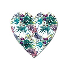 Tropical Flowers Heart Magnet by goljakoff