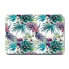 Tropical Flowers Small Doormat  by goljakoff