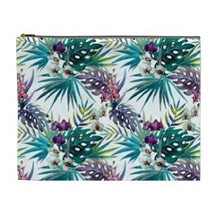 Tropical Flowers Cosmetic Bag (xl) by goljakoff