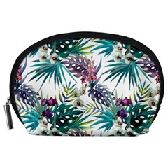 Tropical Flowers Accessory Pouch (large) by goljakoff