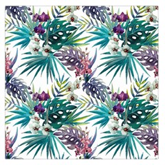 Tropical Flowers Large Satin Scarf (square) by goljakoff