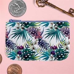 Tropical flowers Large Coin Purse