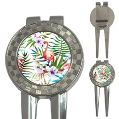 Tropical Flamingo 3-in-1 Golf Divots by goljakoff