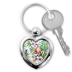 Tropical Flamingo Key Chain (heart) by goljakoff