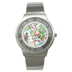 Tropical Flamingo Stainless Steel Watch by goljakoff