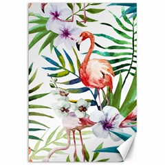 Tropical Flamingo Canvas 12  X 18  by goljakoff