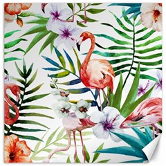 Tropical Flamingo Canvas 16  X 16  by goljakoff