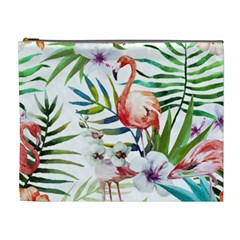 Tropical Flamingo Cosmetic Bag (xl) by goljakoff