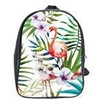 Tropical flamingo School Bag (Large) Front