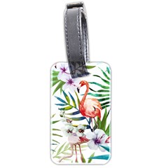 Tropical Flamingo Luggage Tag (two Sides) by goljakoff