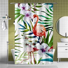 Tropical Flamingo Shower Curtain 48  X 72  (small)  by goljakoff