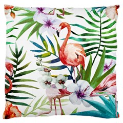 Tropical Flamingo Large Cushion Case (two Sides) by goljakoff