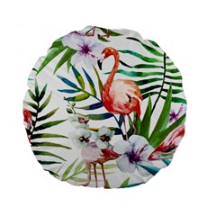 Tropical Flamingo Standard 15  Premium Round Cushions by goljakoff