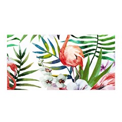 Tropical Flamingo Satin Wrap by goljakoff