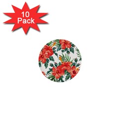 Red Flowers 1  Mini Buttons (10 Pack)  by goljakoff