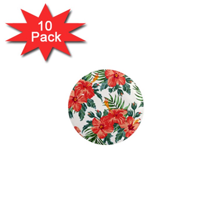 Red flowers 1  Mini Magnet (10 pack) 