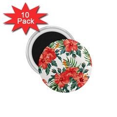 Red Flowers 1 75  Magnets (10 Pack)  by goljakoff