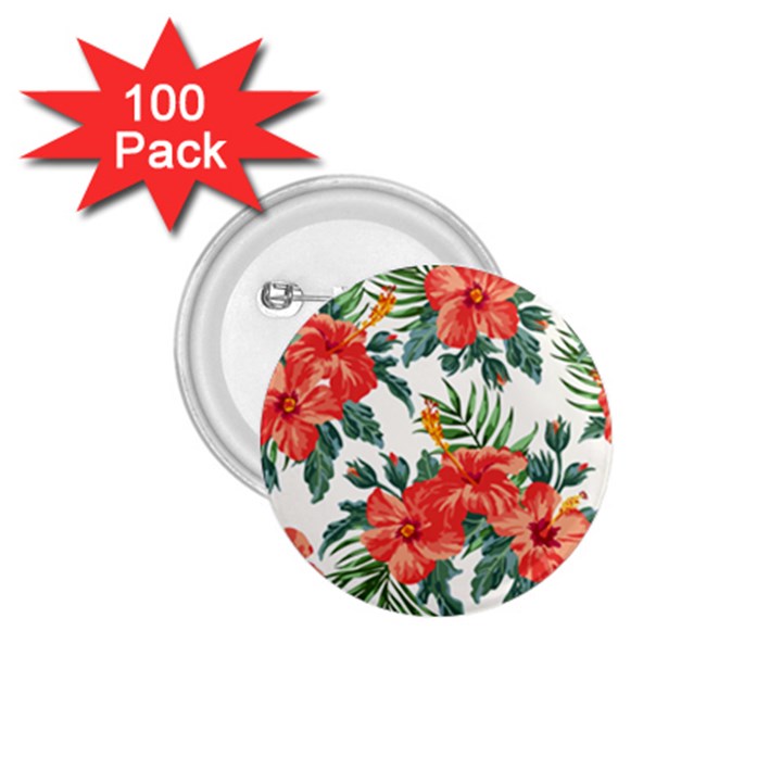 Red flowers 1.75  Buttons (100 pack) 