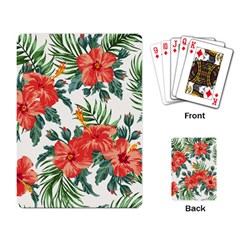 Red Flowers Playing Cards Single Design (rectangle) by goljakoff