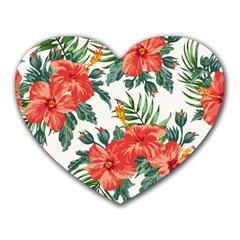 Red Flowers Heart Mousepads by goljakoff