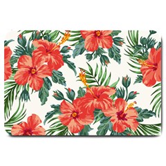 Red Flowers Large Doormat  by goljakoff