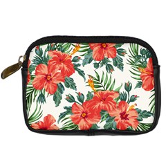 Red Flowers Digital Camera Leather Case by goljakoff