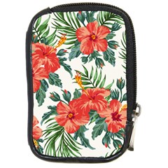 Red Flowers Compact Camera Leather Case by goljakoff