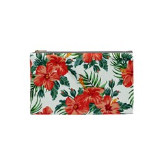 Red Flowers Cosmetic Bag (small) by goljakoff