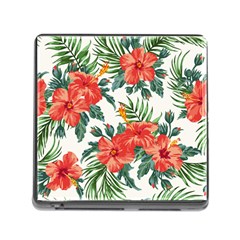 Red Flowers Memory Card Reader (square 5 Slot) by goljakoff