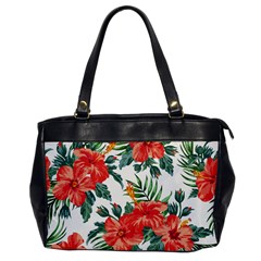 Red Flowers Oversize Office Handbag by goljakoff