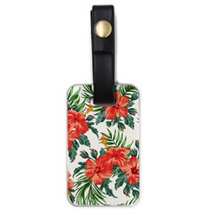 Red Flowers Luggage Tag (one Side) by goljakoff