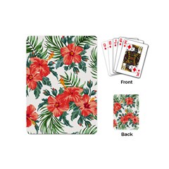 Red Flowers Playing Cards Single Design (mini) by goljakoff